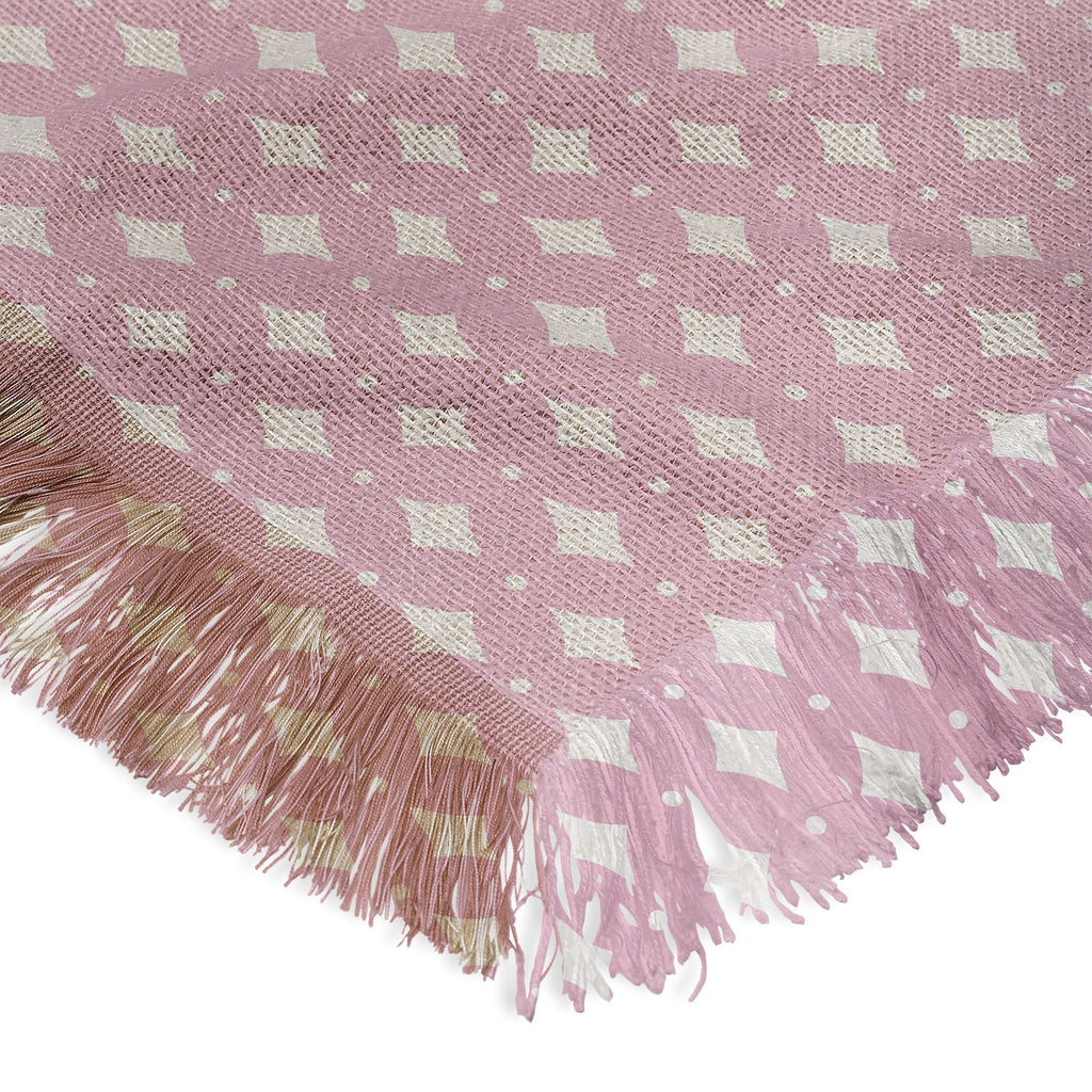 Colour Poems Vintage Jewels Blush Pink Throw Blanket