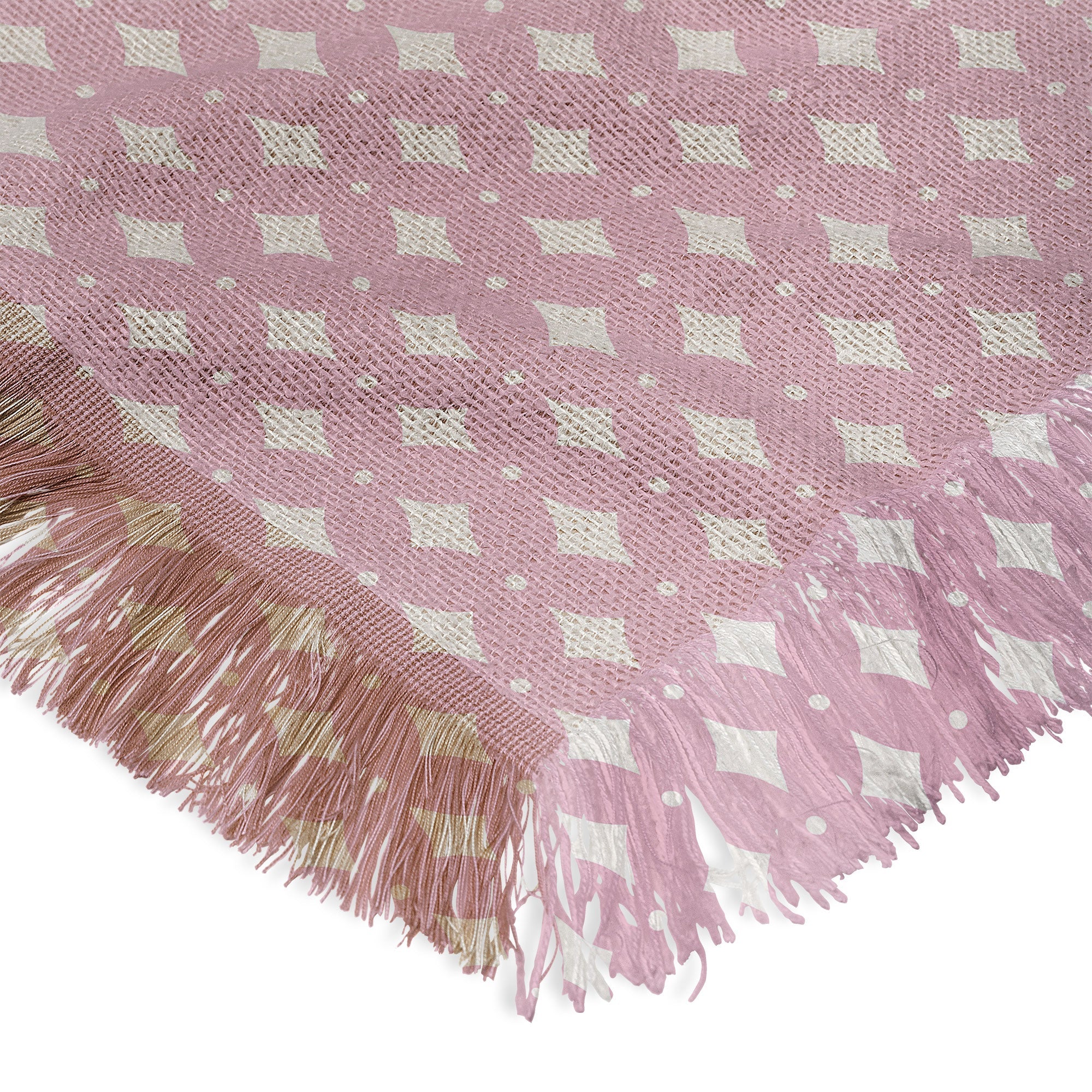 Colour Poems Vintage Jewels Blush Pink Throw Blanket