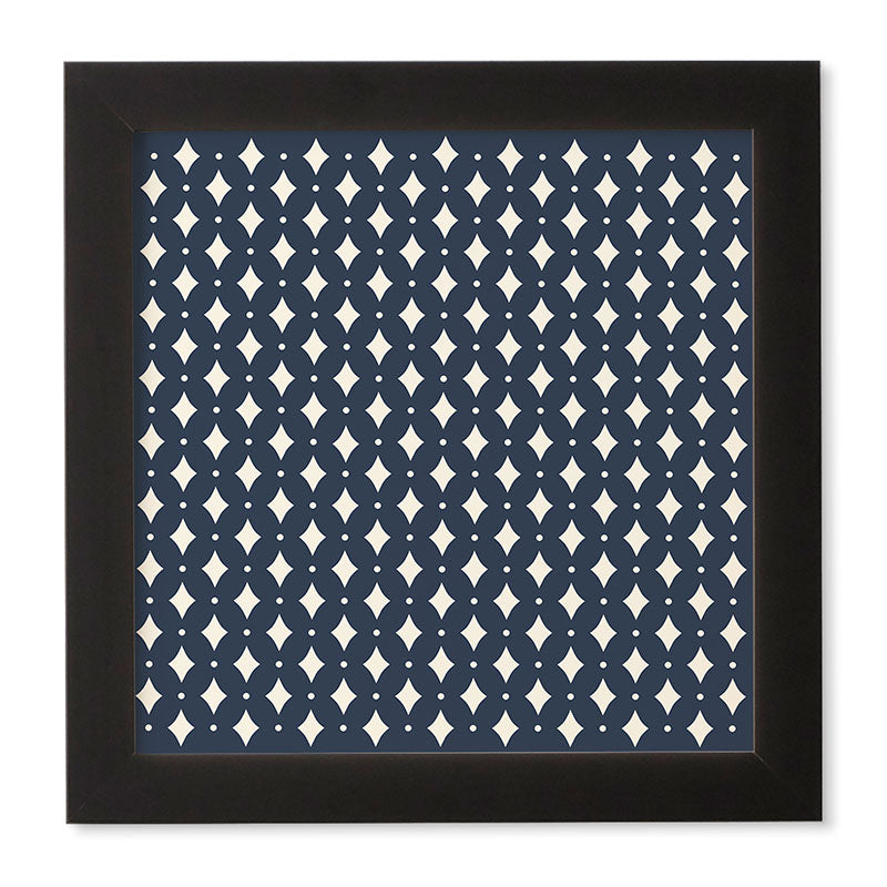 Colour Poems Vintage Jewels Navy Blue Framed Wall Art