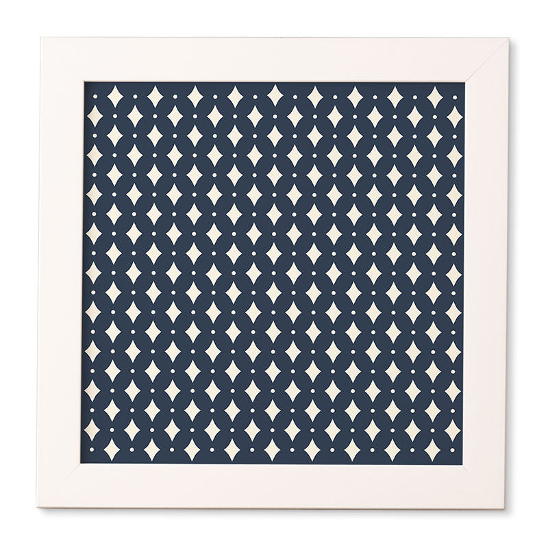 Colour Poems Vintage Jewels Navy Blue Framed Wall Art