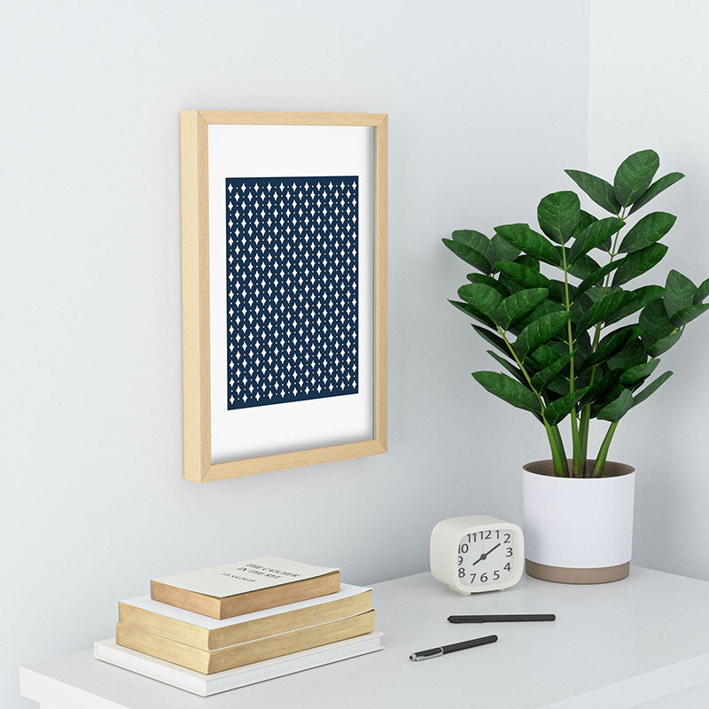 Colour Poems Vintage Jewels Navy Blue Recessed Framing Rectangle