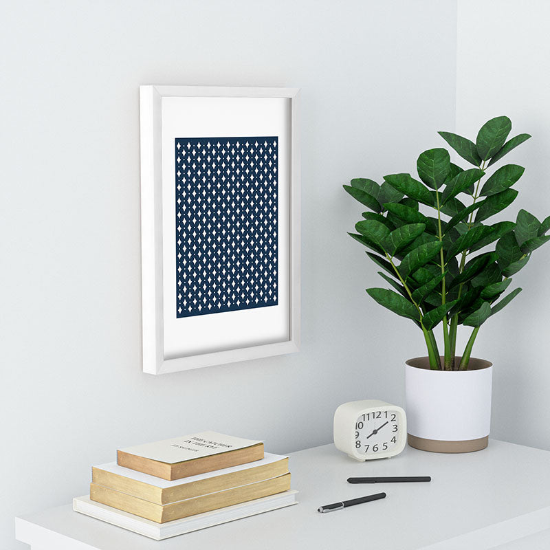 Colour Poems Vintage Jewels Navy Blue Recessed Framing Rectangle