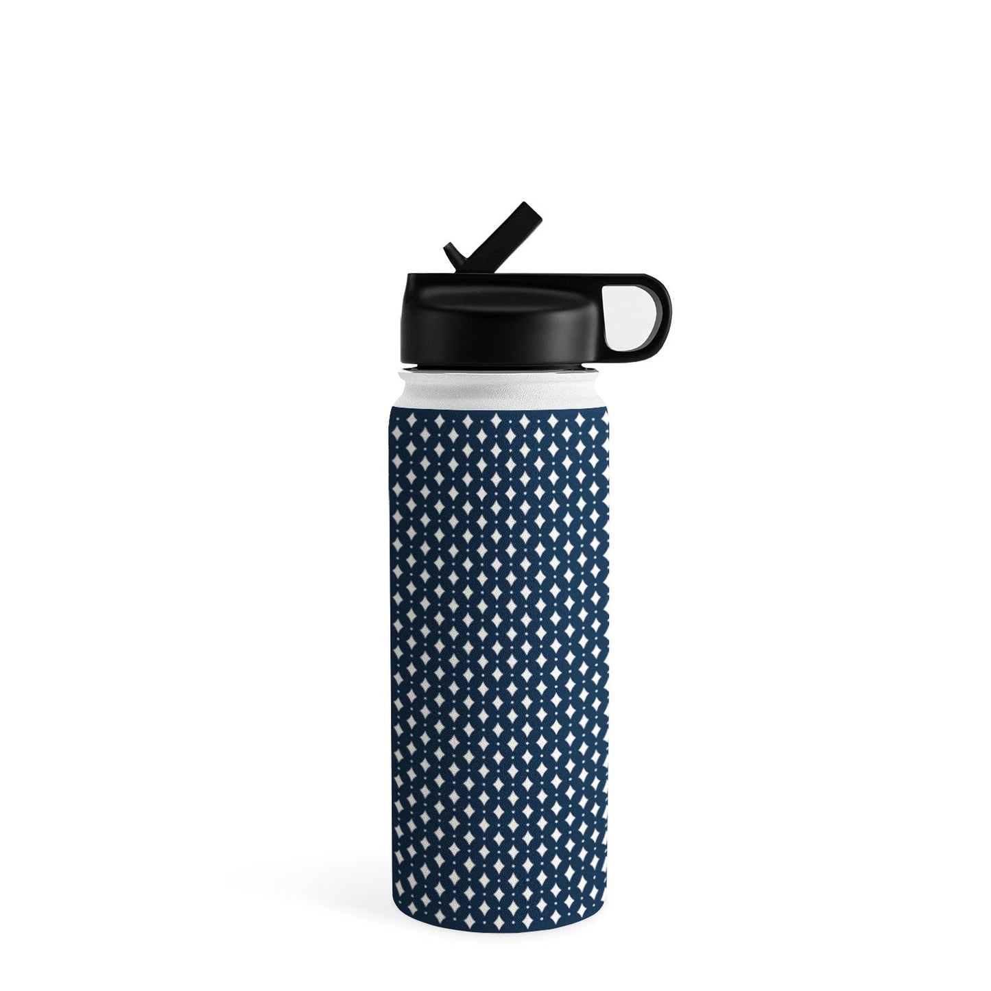 Colour Poems Vintage Jewels Navy Blue Water Bottle