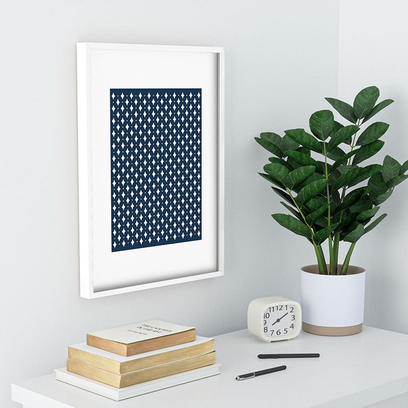 Colour Poems Vintage Jewels Navy Blue Recessed Framing Rectangle