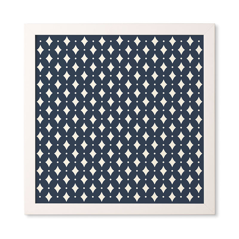 Colour Poems Vintage Jewels Navy Blue Framed Wall Art