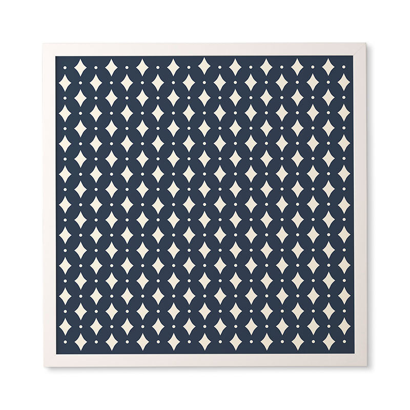 Colour Poems Vintage Jewels Navy Blue Framed Wall Art