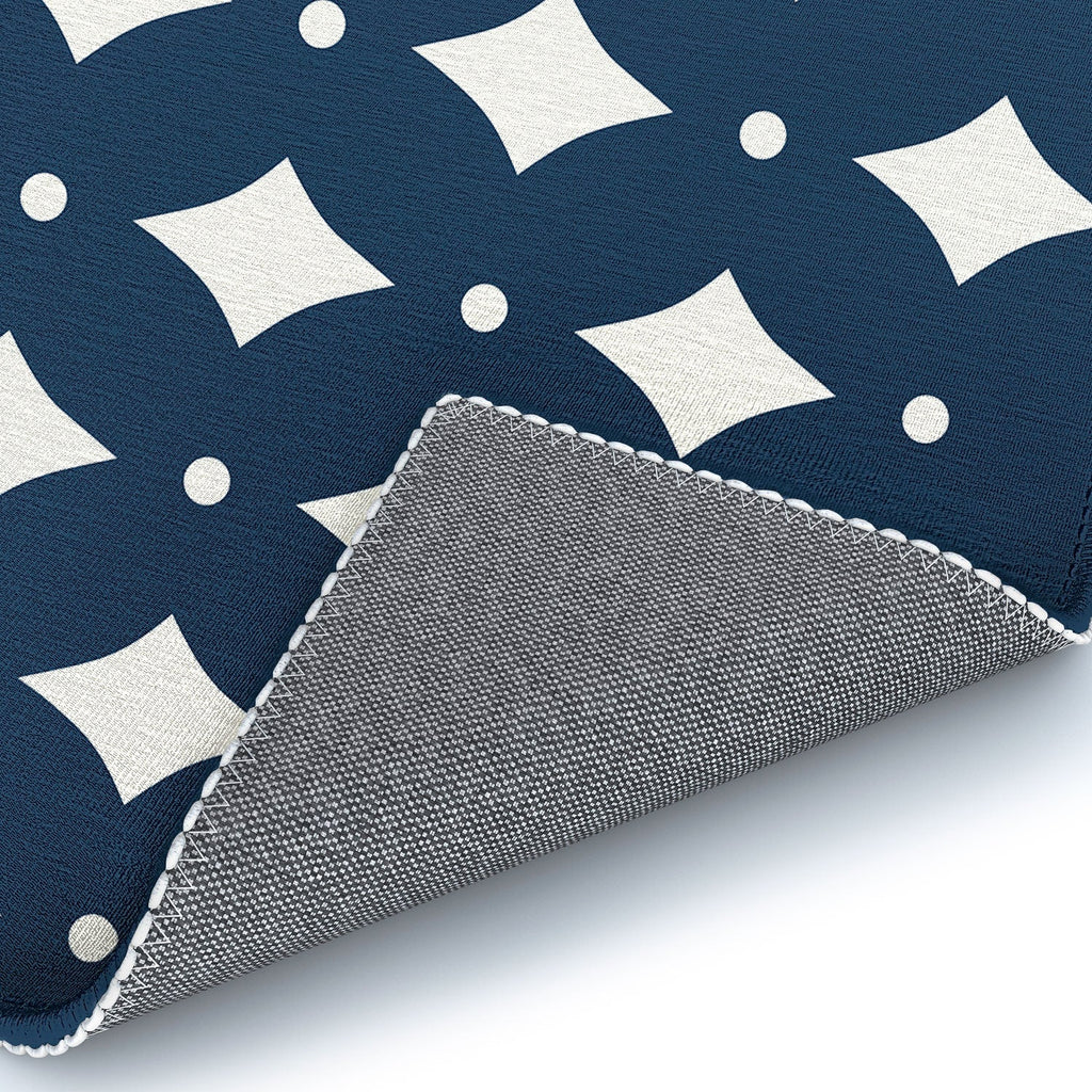 Colour Poems Vintage Jewels Navy Blue Area Rug