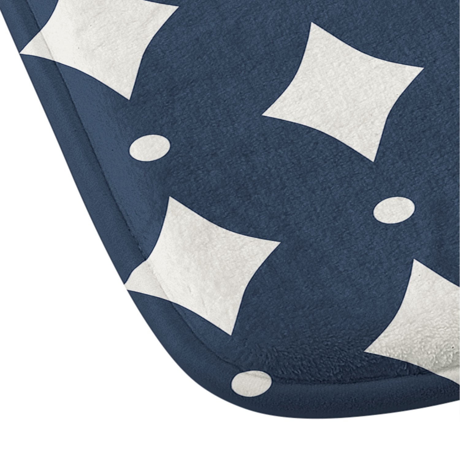 Colour Poems Vintage Jewels Navy Blue Memory Foam Bath Mat