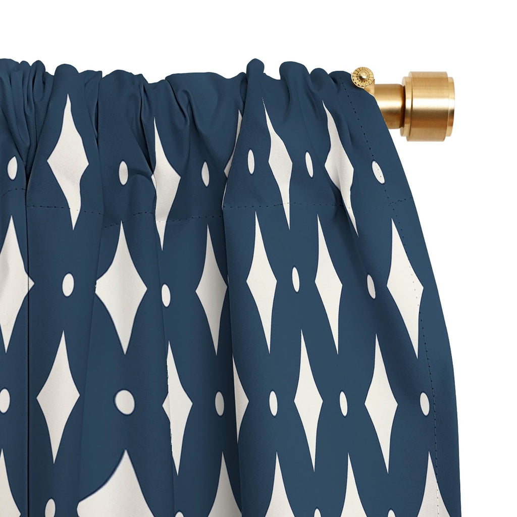Colour Poems Vintage Jewels Navy Blue Blackout Non Repeat