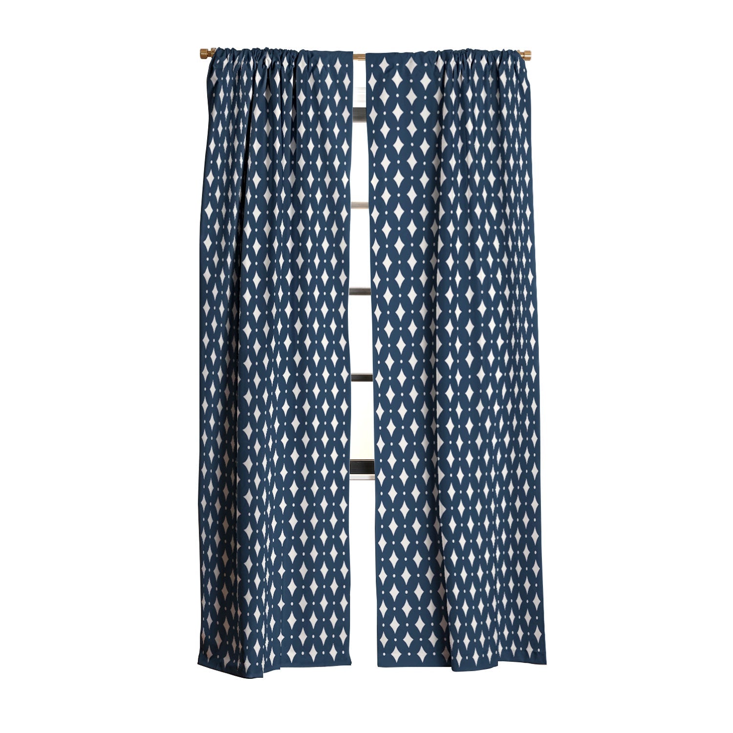 Colour Poems Vintage Jewels Navy Blue Blackout Non Repeat