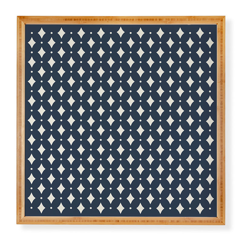 Colour Poems Vintage Jewels Navy Blue Framed Wall Art