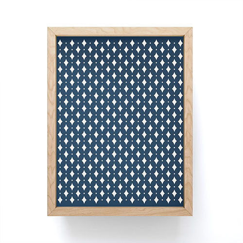 Colour Poems Vintage Jewels Navy Blue Framed Mini Art Print