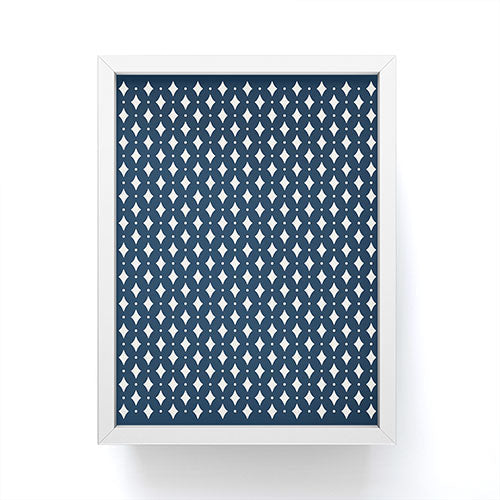 Colour Poems Vintage Jewels Navy Blue Framed Mini Art Print
