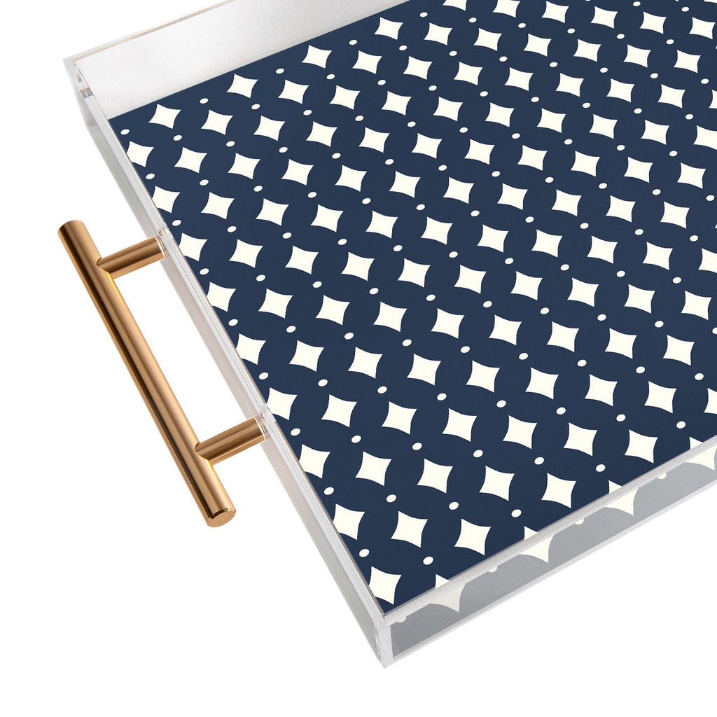 Colour Poems Vintage Jewels Navy Blue Acrylic Tray