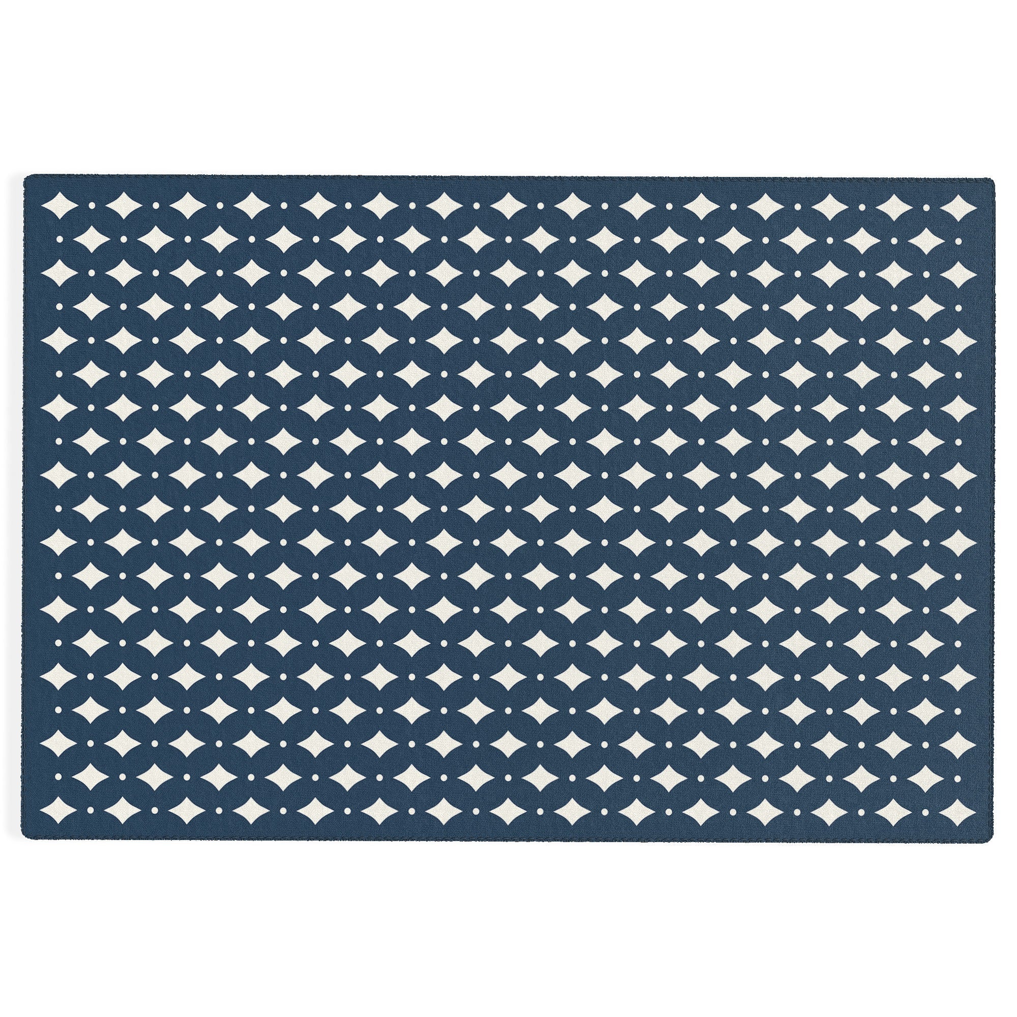 Colour Poems Vintage Jewels Navy Blue Outdoor Rug
