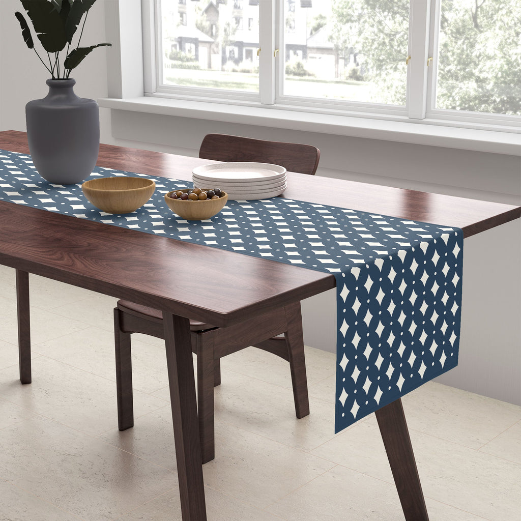 Colour Poems Vintage Jewels Navy Blue Table Runner