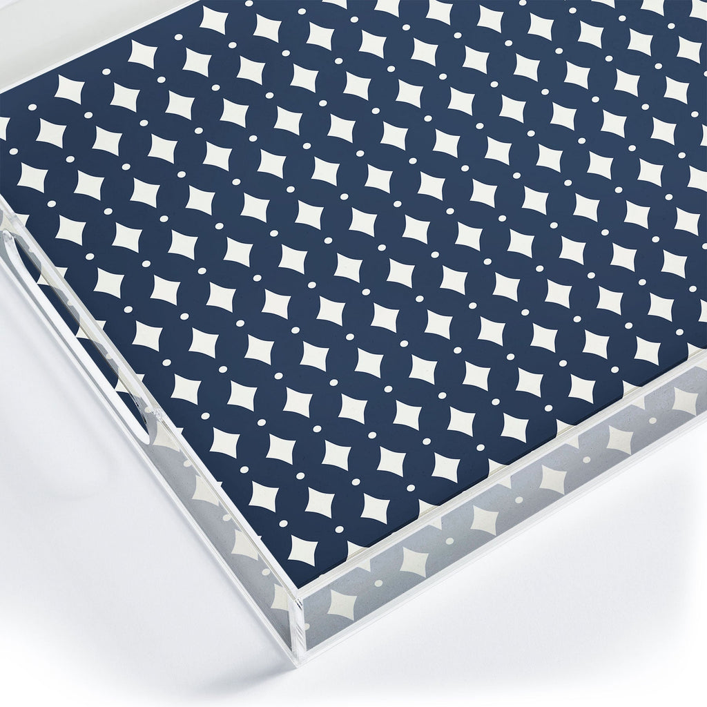 Colour Poems Vintage Jewels Navy Blue Acrylic Tray
