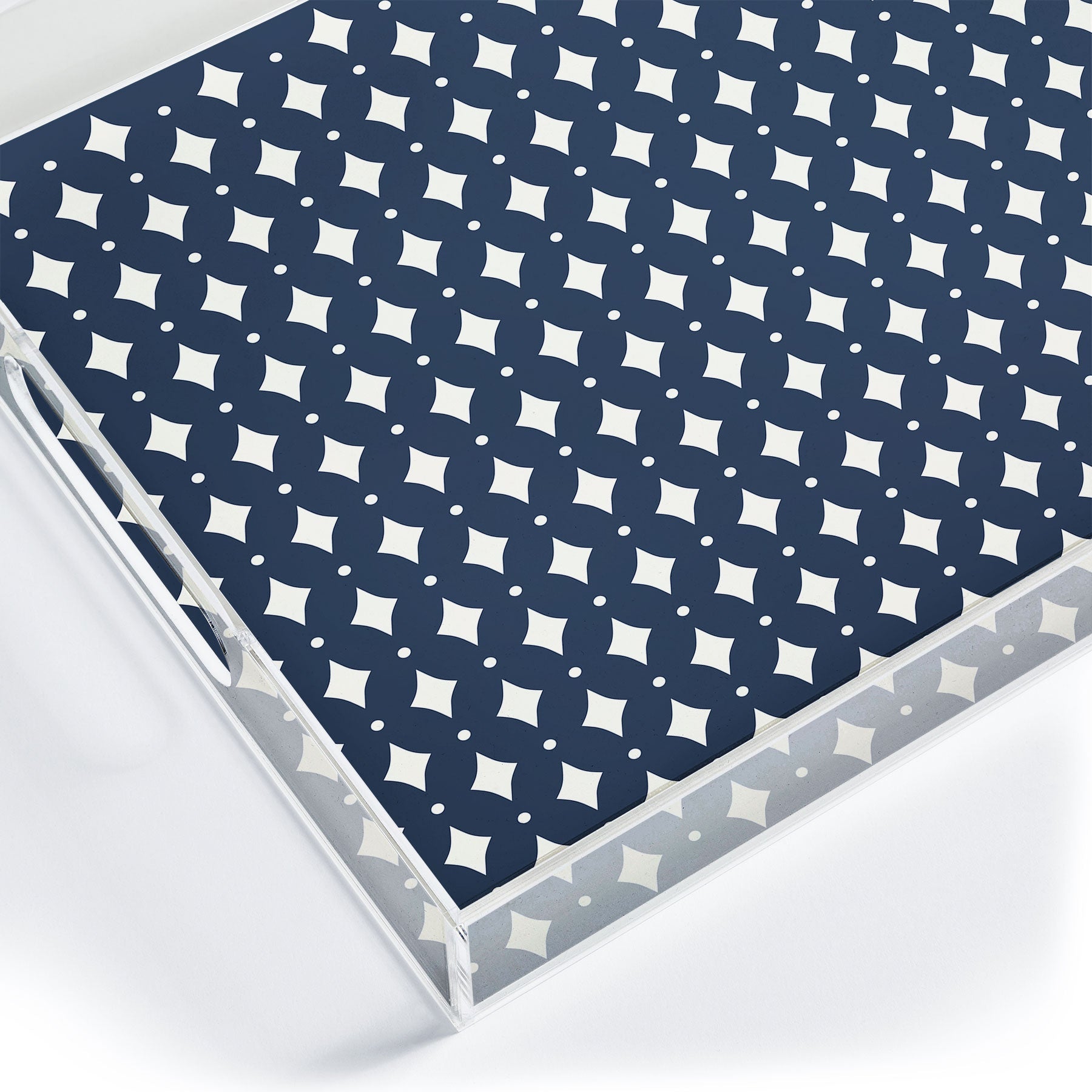 Colour Poems Vintage Jewels Navy Blue Acrylic Tray