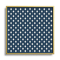 Colour Poems Vintage Jewels Navy Blue Square Metal Framed Art Print