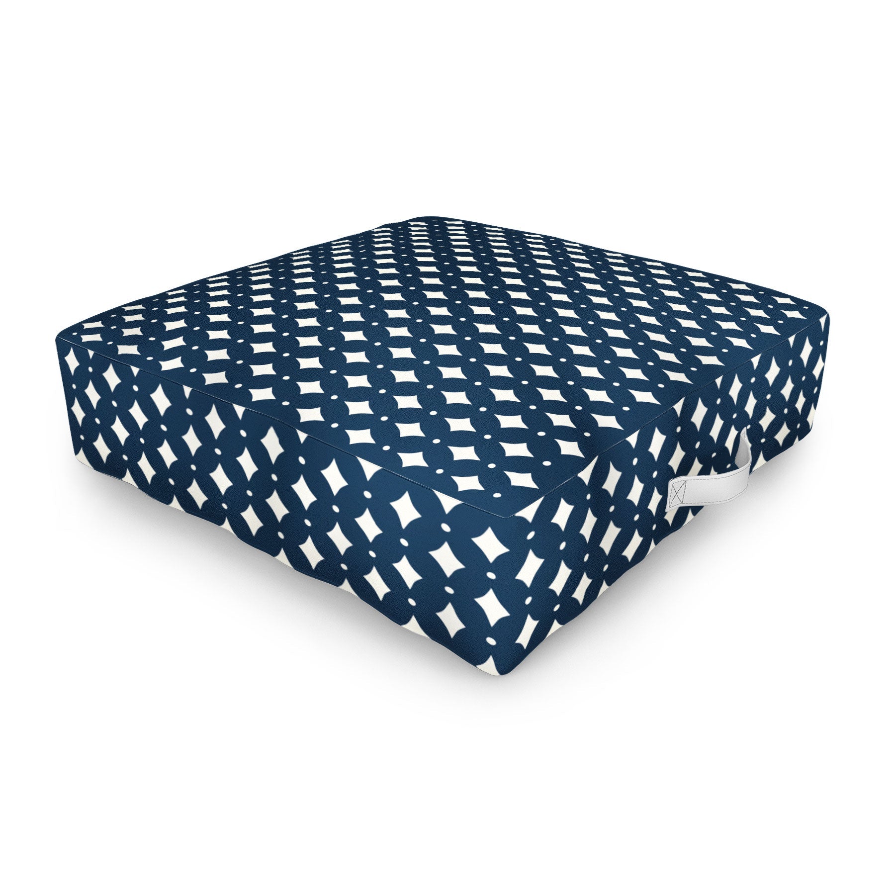 Colour Poems Vintage Jewels Navy Blue Outdoor Floor Cushion