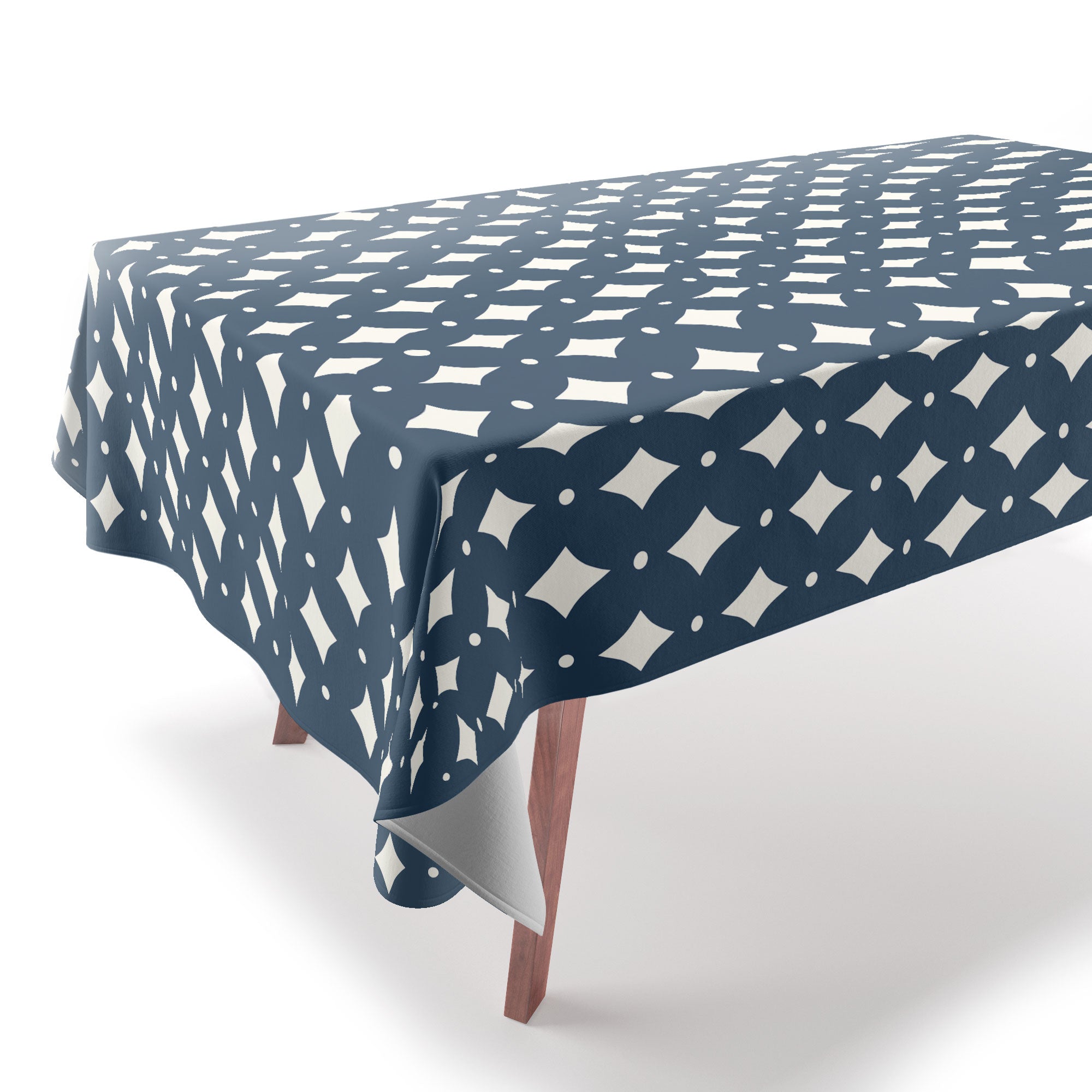 Colour Poems Vintage Jewels Navy Blue Tablecloth