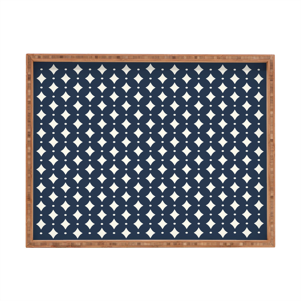 Colour Poems Vintage Jewels Navy Blue Rectangular Tray