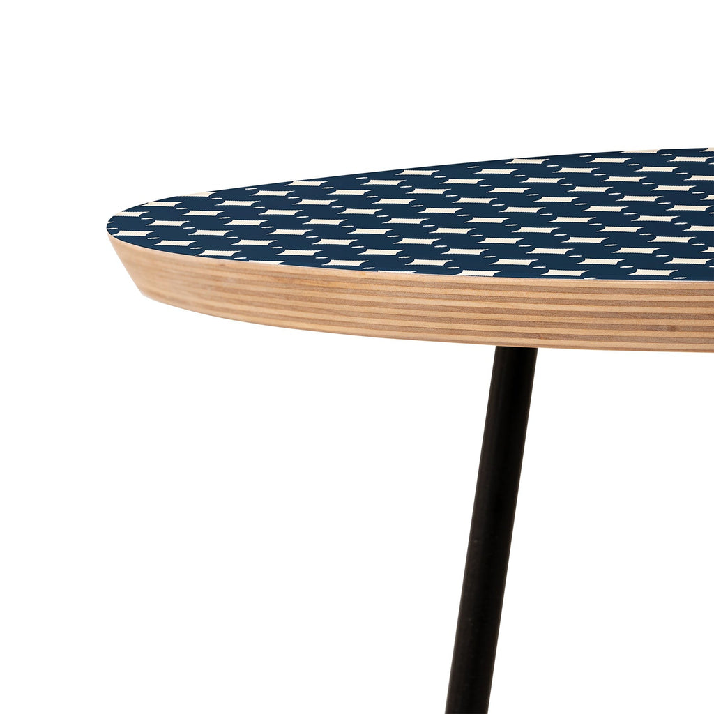 Colour Poems Vintage Jewels Navy Blue Round Side Table