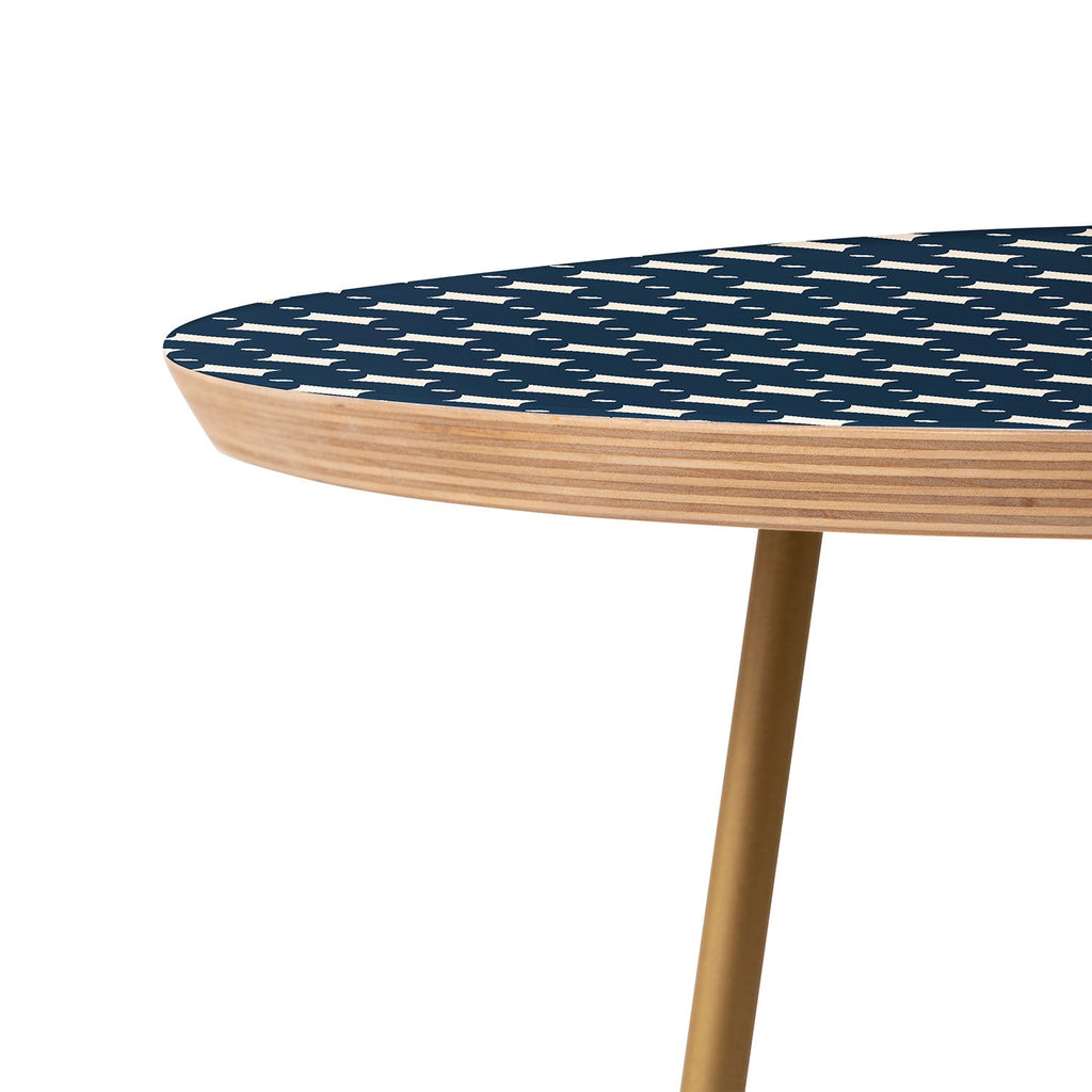 Colour Poems Vintage Jewels Navy Blue Round Side Table