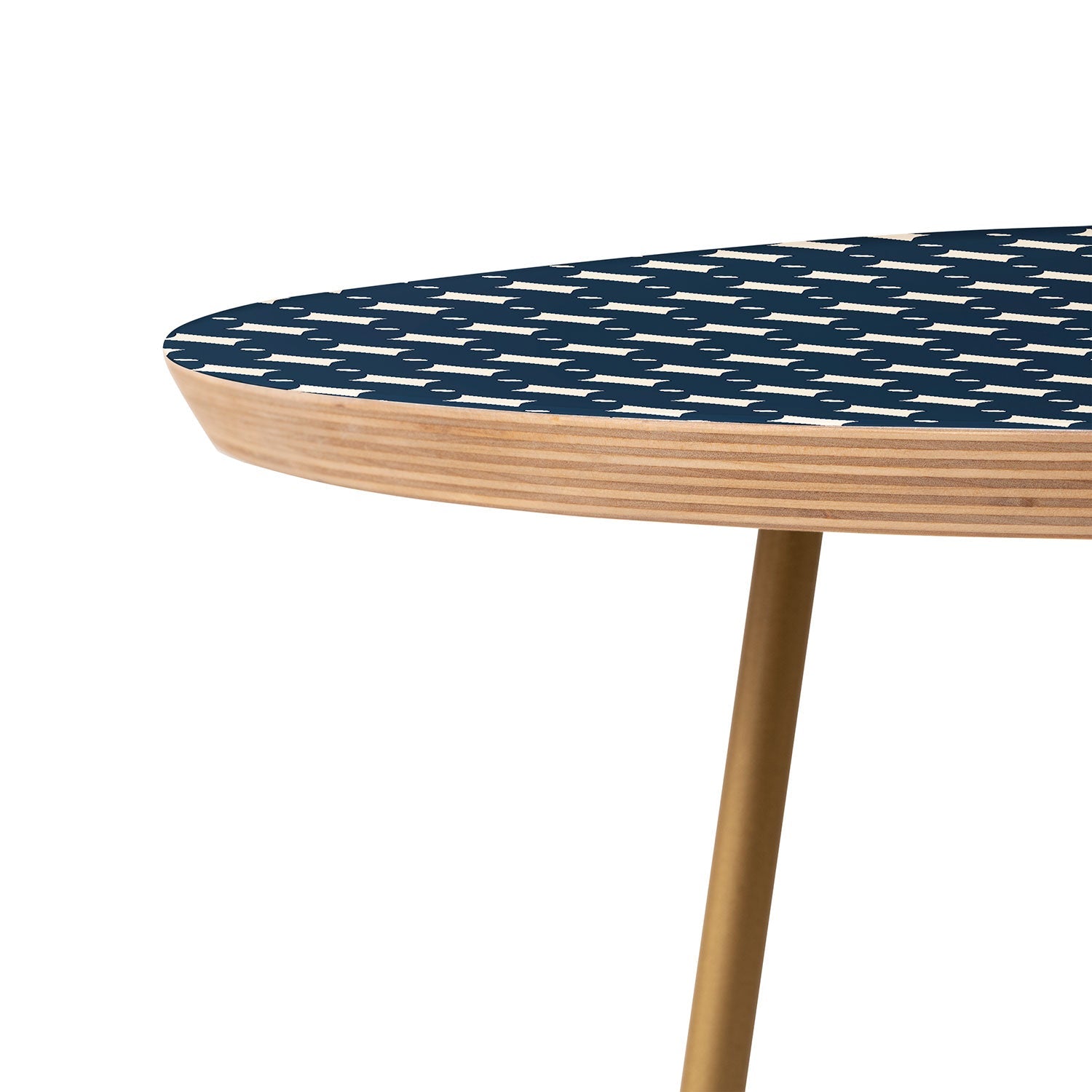Colour Poems Vintage Jewels Navy Blue Round Side Table