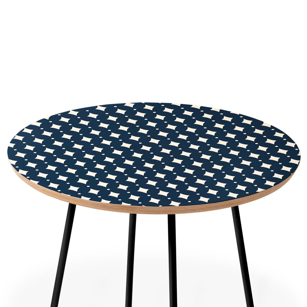 Colour Poems Vintage Jewels Navy Blue Round Side Table