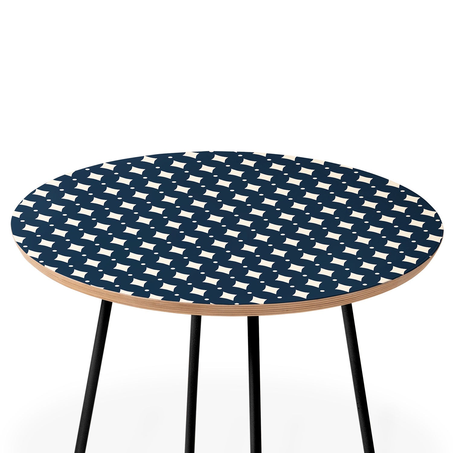 Colour Poems Vintage Jewels Navy Blue Round Side Table