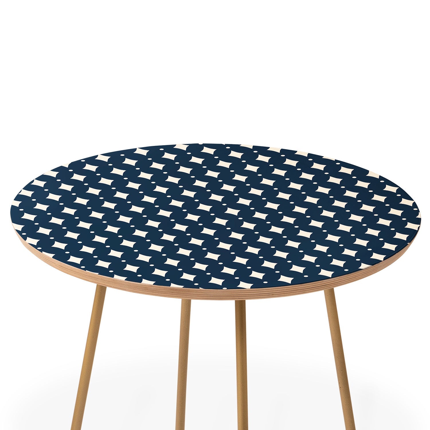 Colour Poems Vintage Jewels Navy Blue Round Side Table