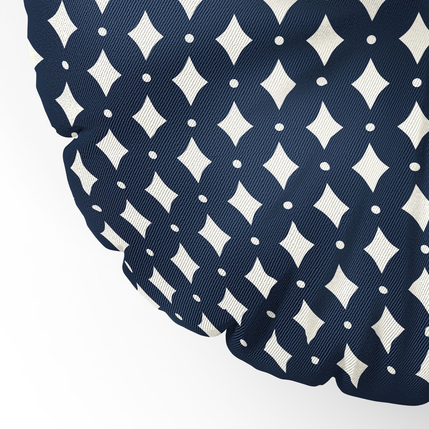 Colour Poems Vintage Jewels Navy Blue Floor Pillow Round