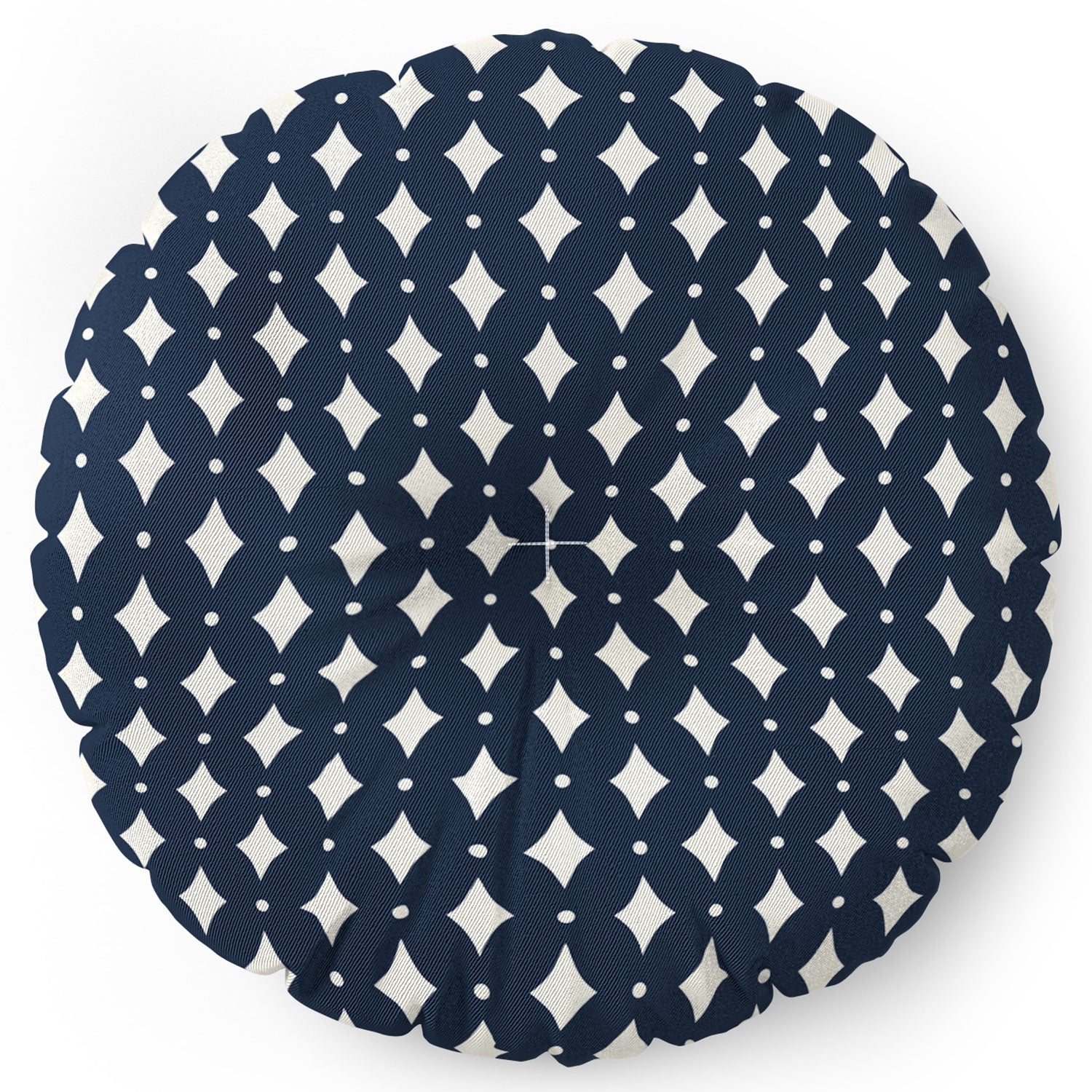 Colour Poems Vintage Jewels Navy Blue Floor Pillow Round