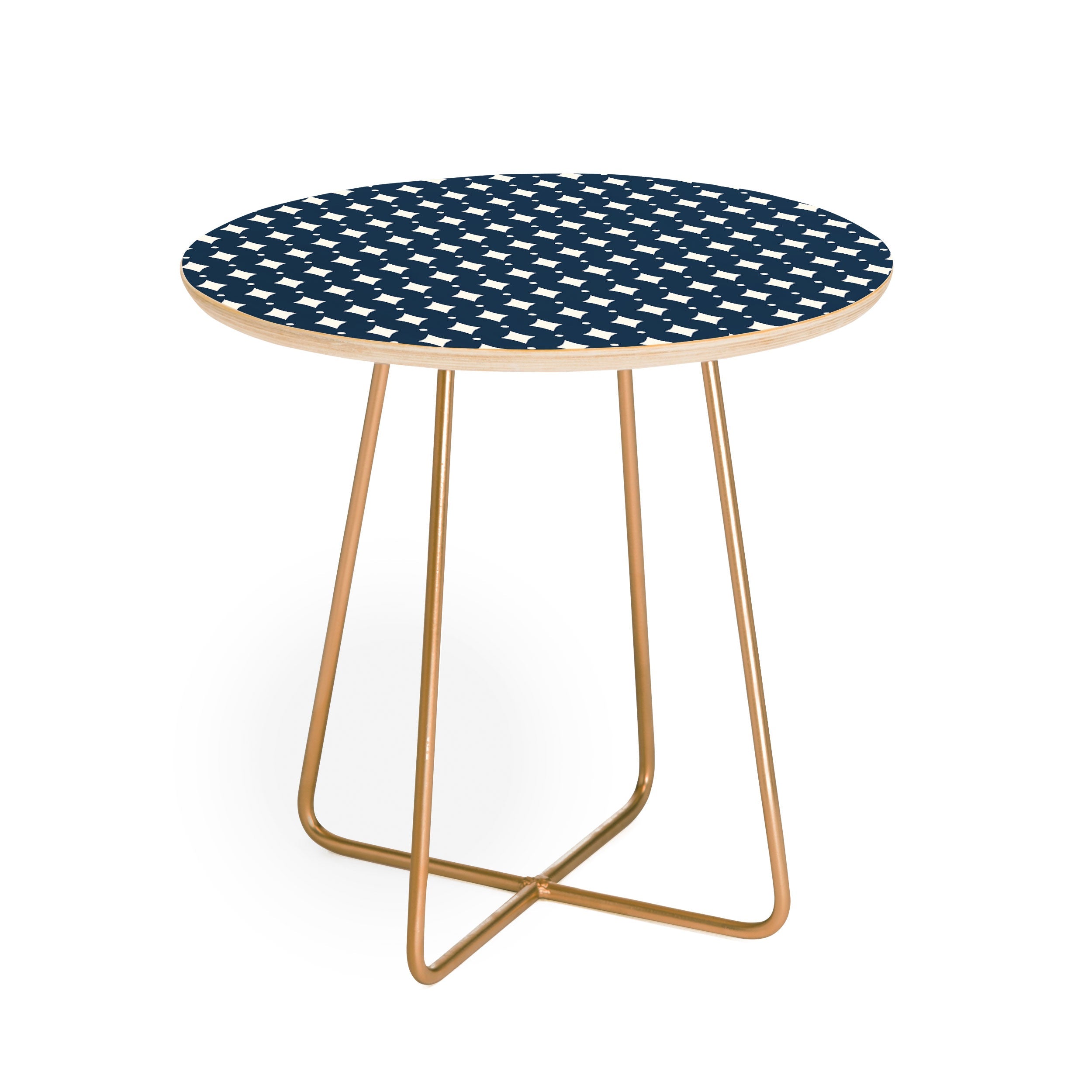 Colour Poems Vintage Jewels Navy Blue Round Side Table