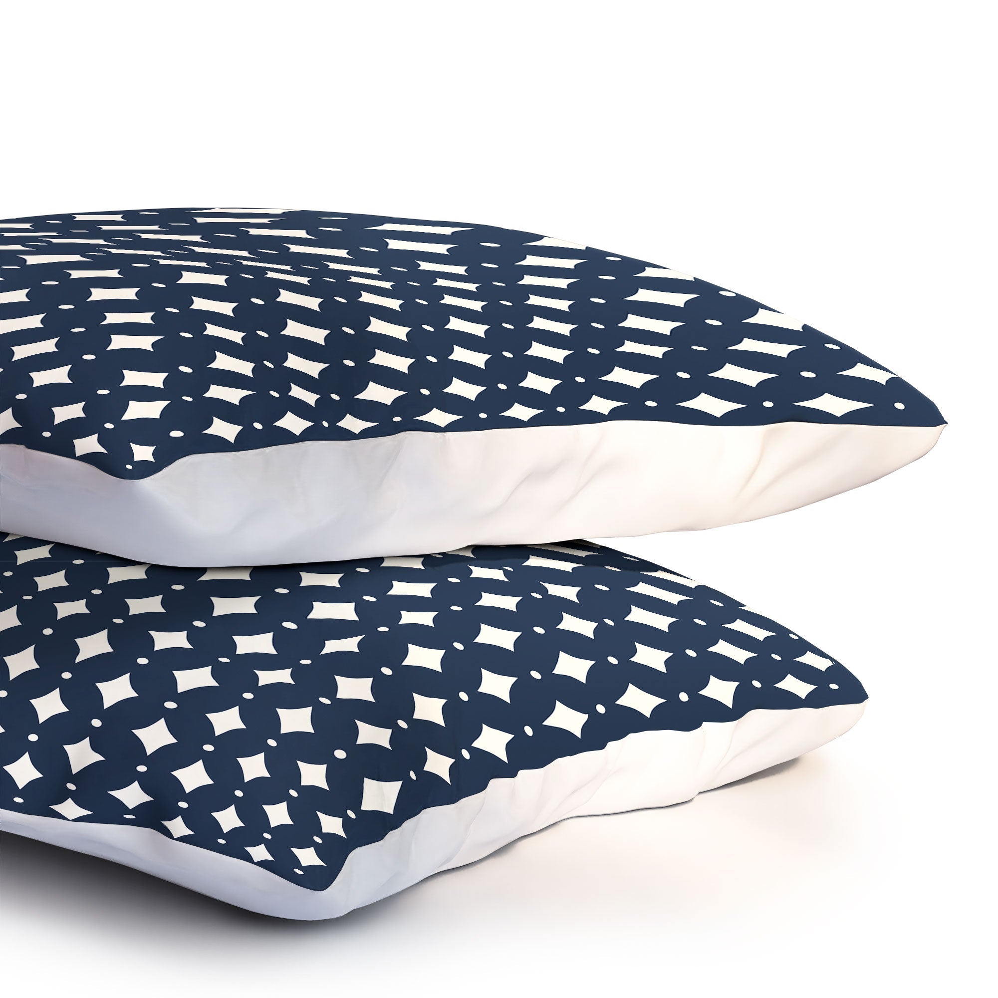 Colour Poems Vintage Jewels Navy Blue Pillow Shams
