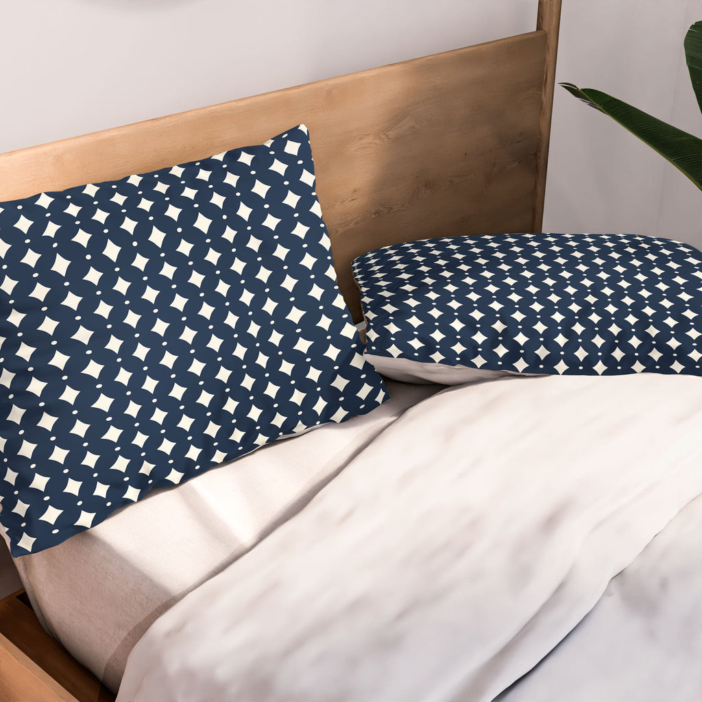 Colour Poems Vintage Jewels Navy Blue Pillow Shams