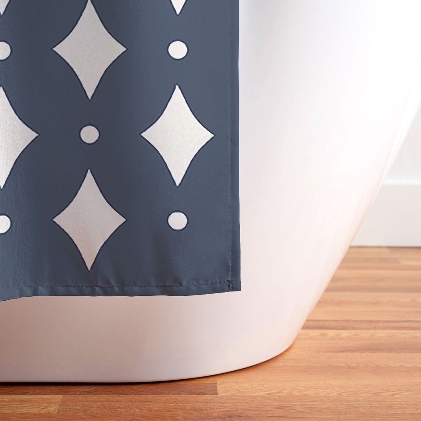 Colour Poems Vintage Jewels Navy Blue Shower Curtain