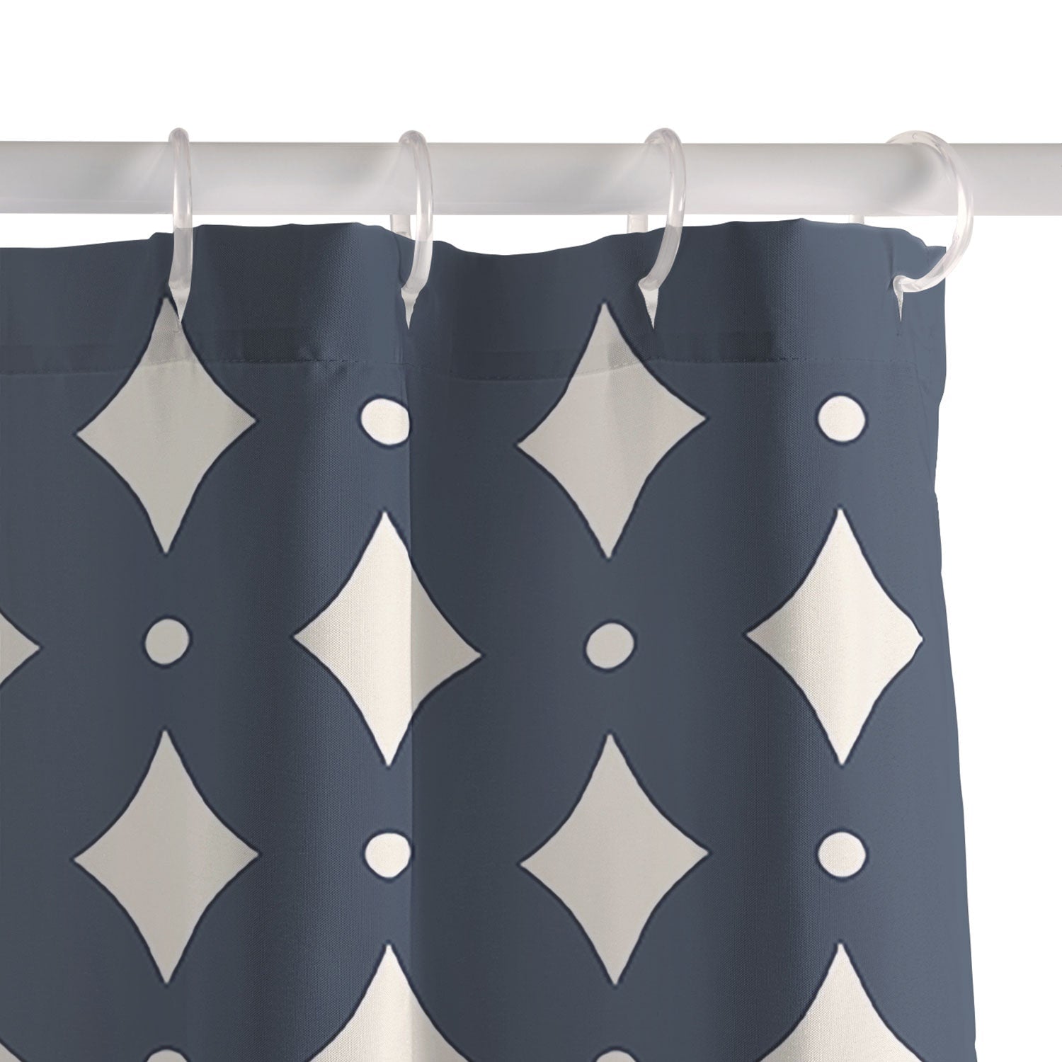 Colour Poems Vintage Jewels Navy Blue Shower Curtain