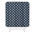 Colour Poems Vintage Jewels Navy Blue Shower Curtain