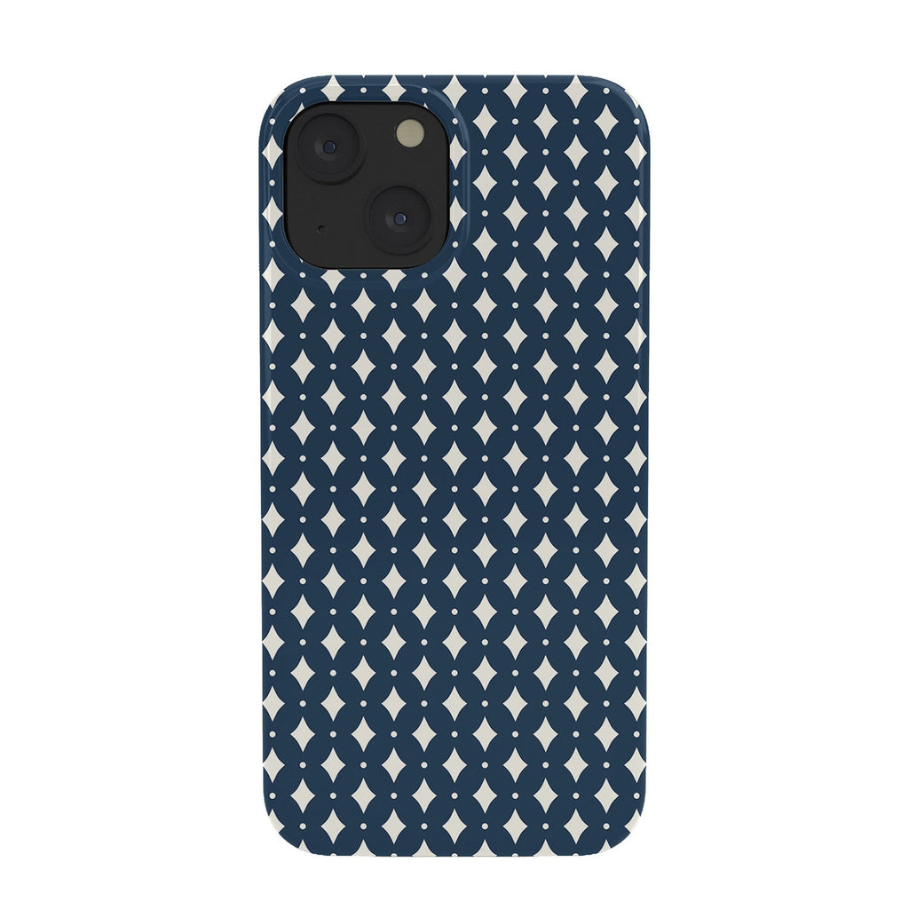 Colour Poems Vintage Jewels Navy Blue Phone Case