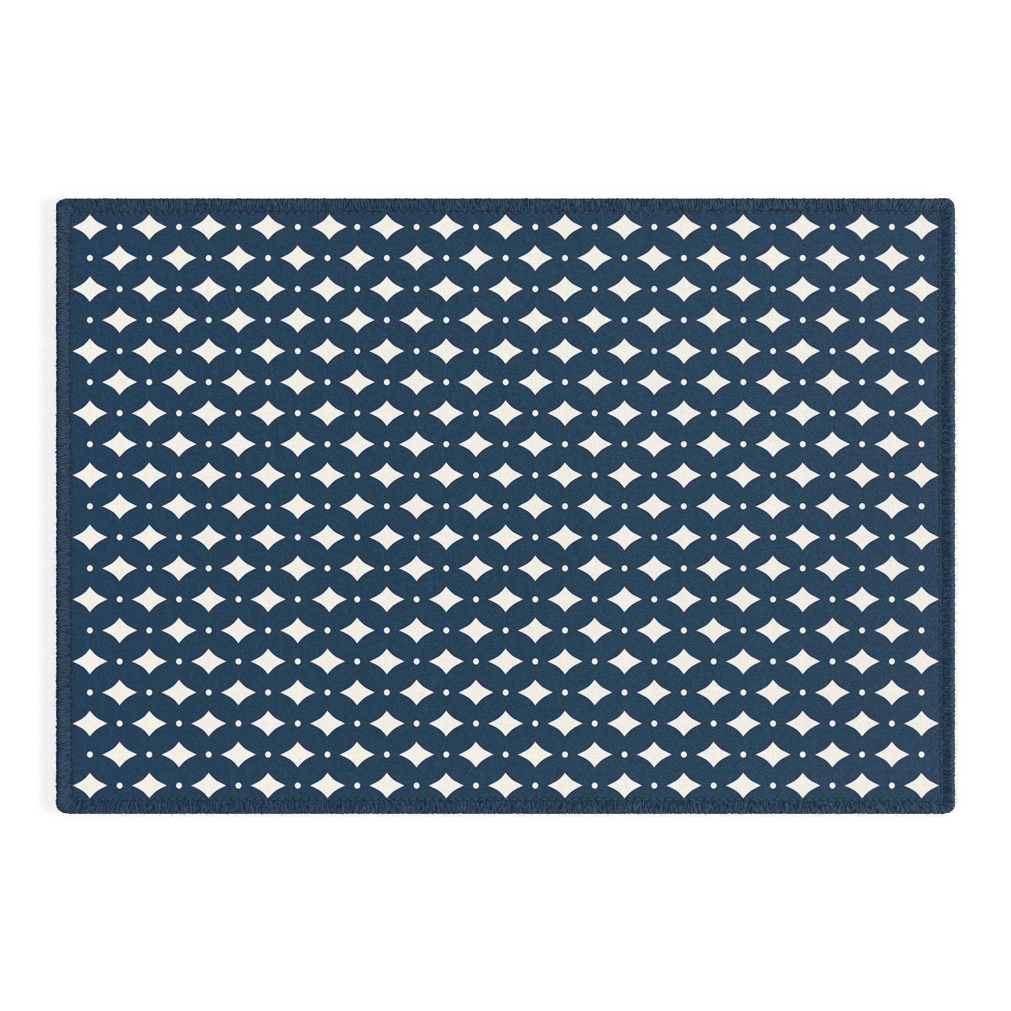 Colour Poems Vintage Jewels Navy Blue Outdoor Rug