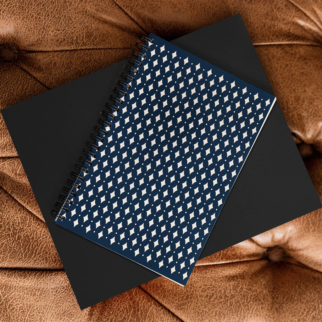 Colour Poems Vintage Jewels Navy Blue Spiral Notebook