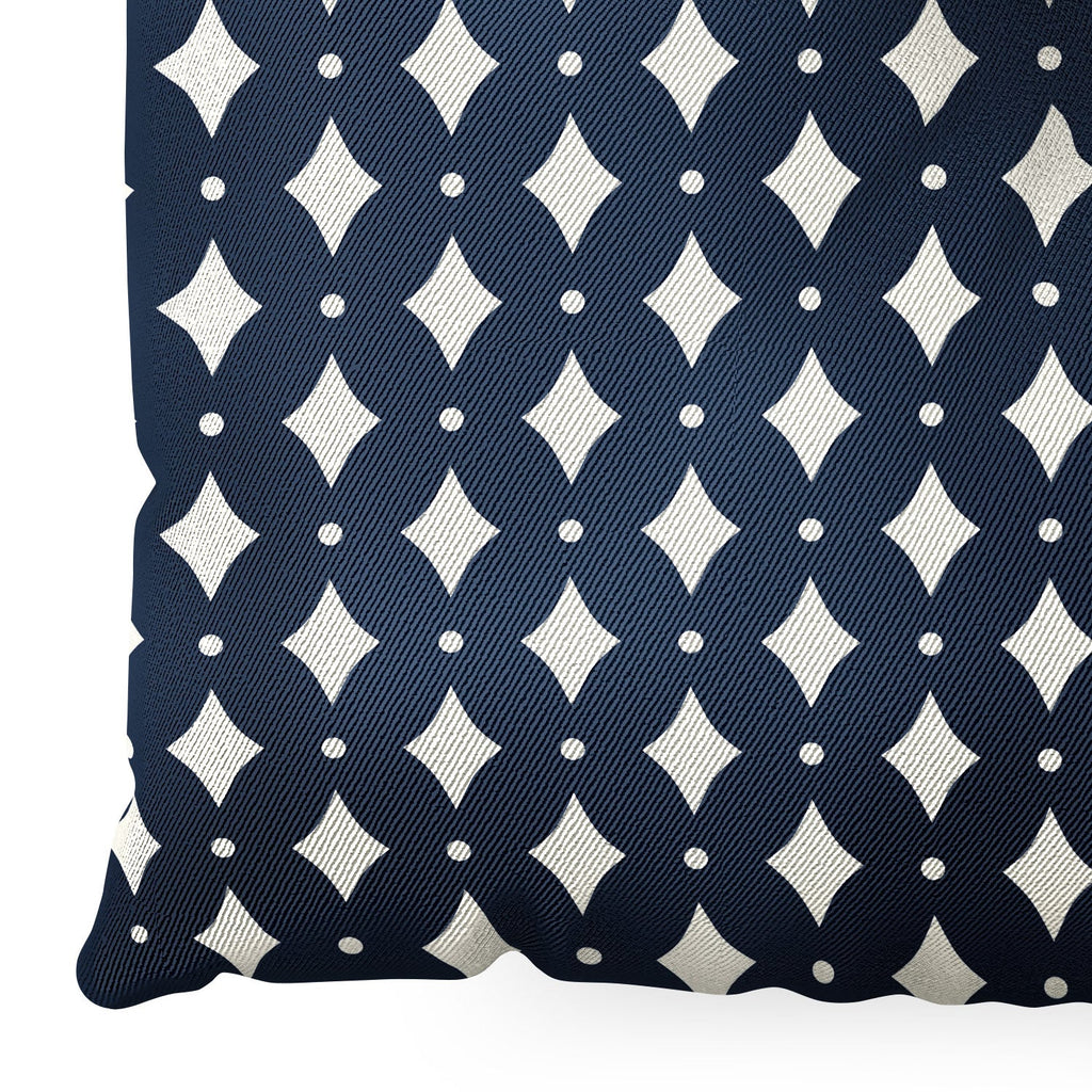 Colour Poems Vintage Jewels Navy Blue Floor Pillow Square