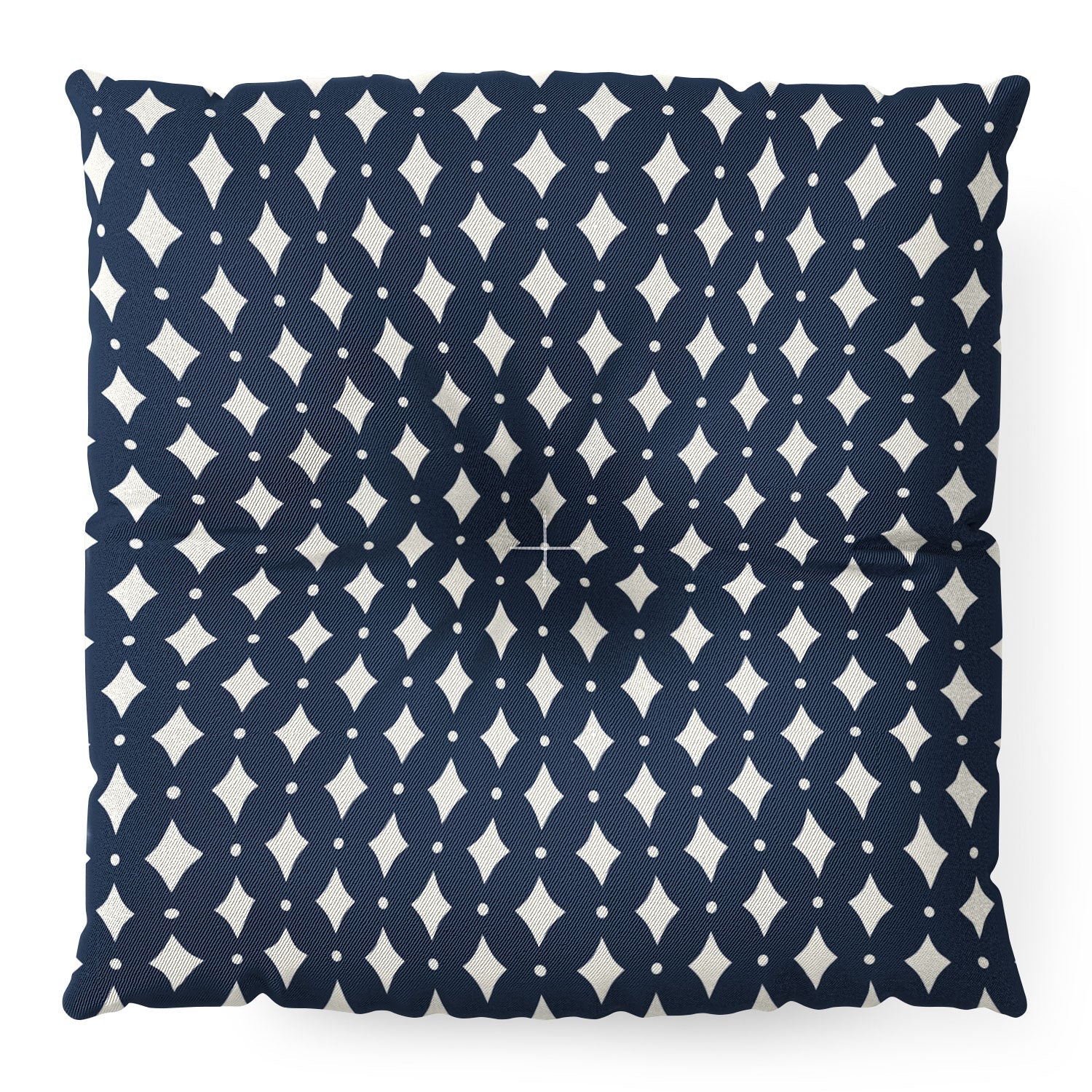 Colour Poems Vintage Jewels Navy Blue Floor Pillow Square