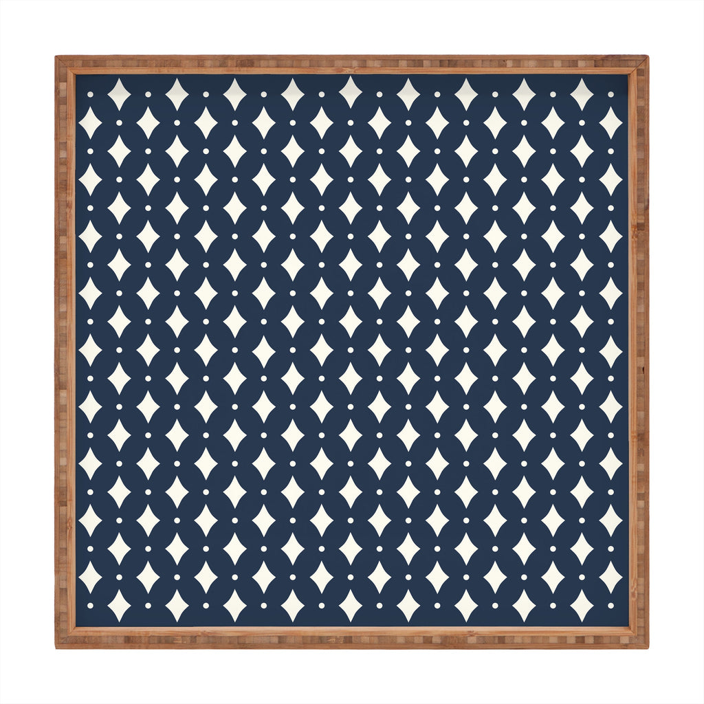 Colour Poems Vintage Jewels Navy Blue Square Tray