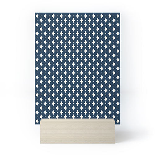 Colour Poems Vintage Jewels Navy Blue Mini Art Print