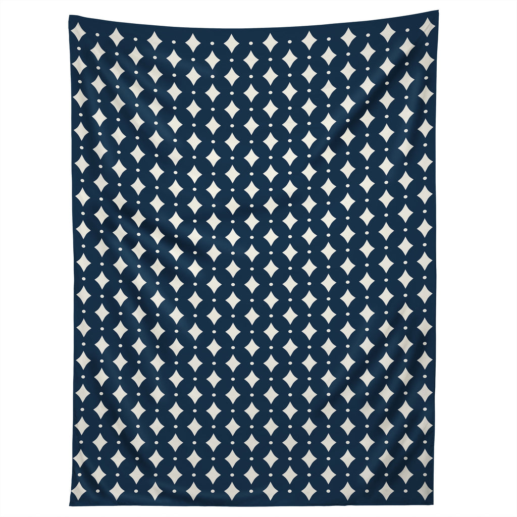 Colour Poems Vintage Jewels Navy Blue Tapestry