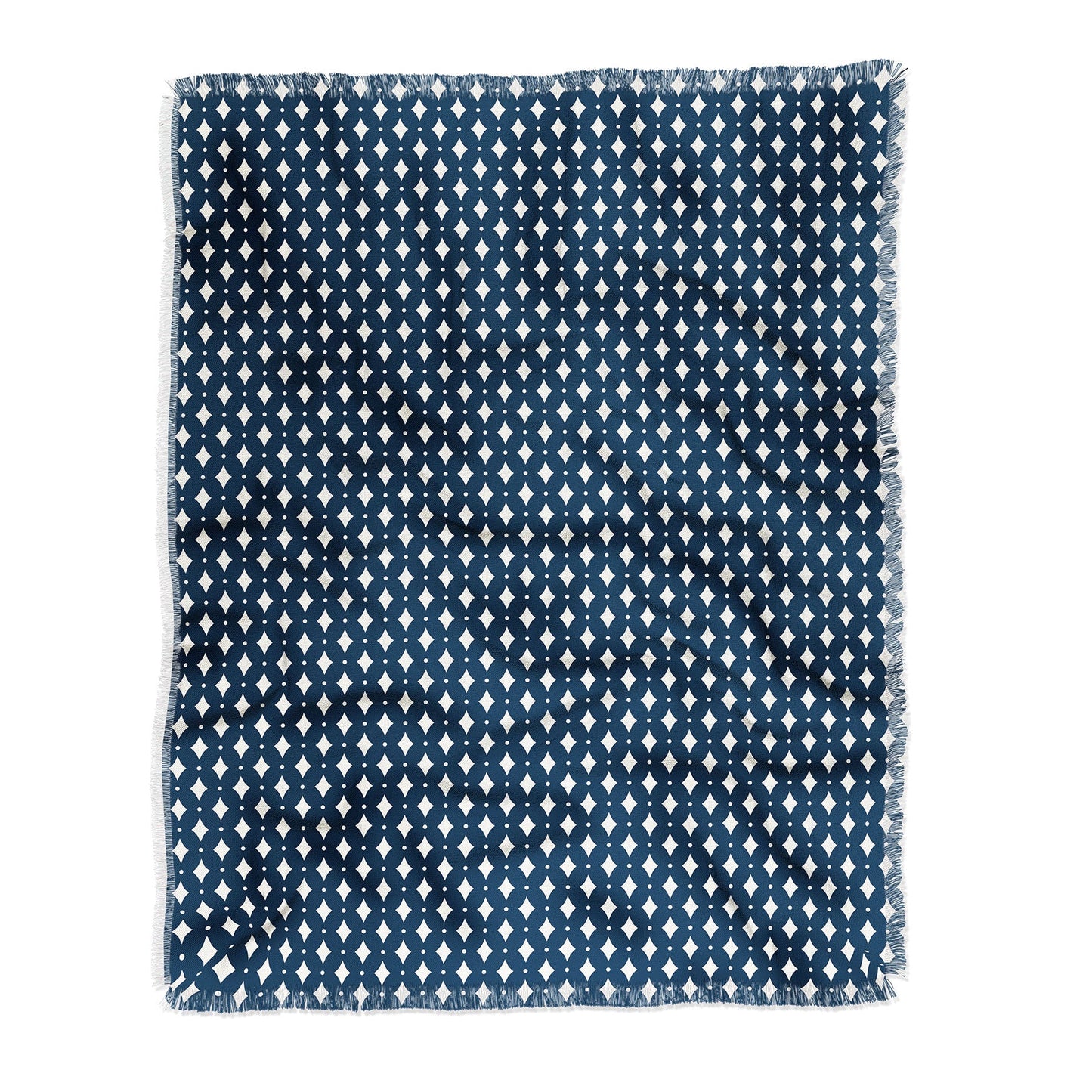 Colour Poems Vintage Jewels Navy Blue Throw Blanket