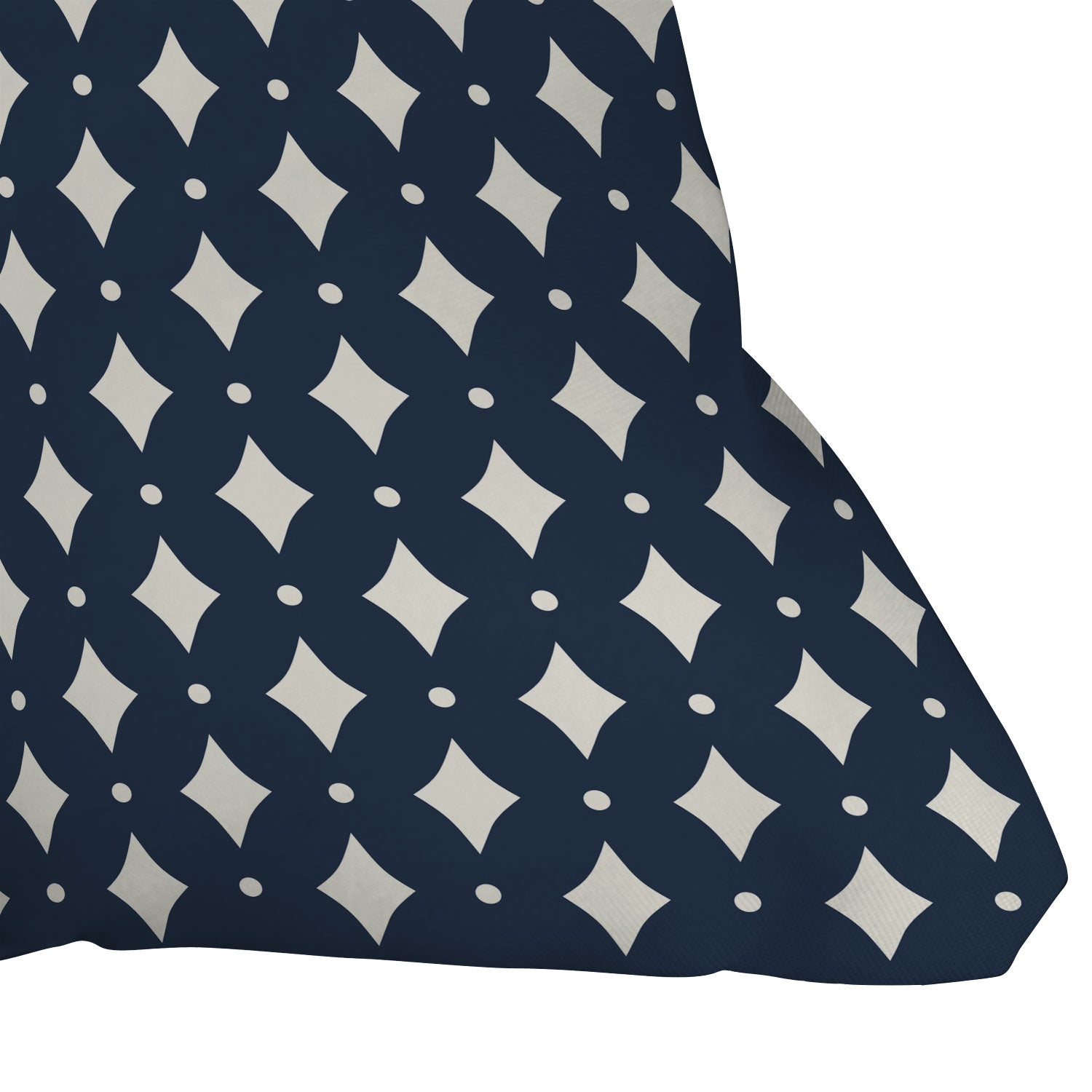 Colour Poems Vintage Jewels Navy Blue Outdoor Throw Pillow